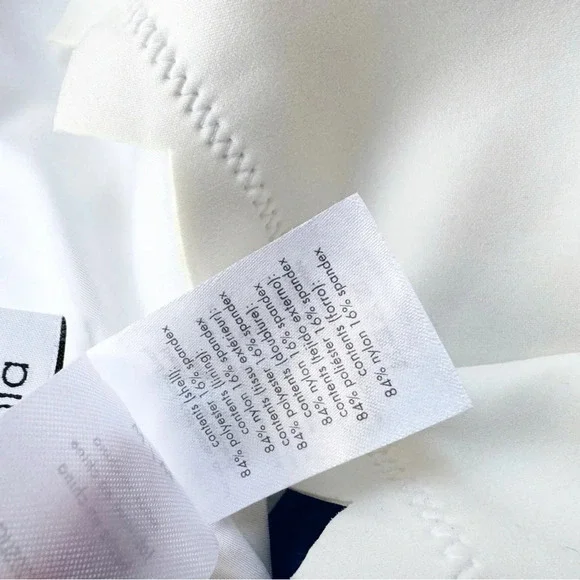 Onia Betty Cut Out One Shoulder One Piece Swimsuit Blue and White Size M NWT - Picture 8 of 11